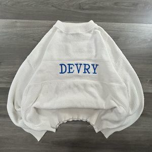 Vintage 80s DeVry University Sweater Adult Extra Large Knit Heavyweight Boxy